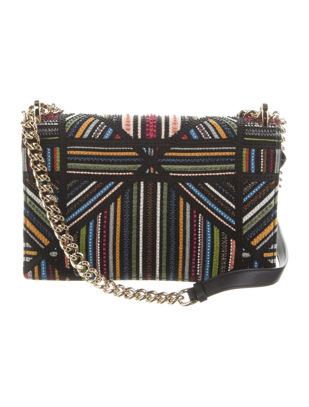 Christian Dior Medium Bead-Embellished Striped Diorama Bag Banlieue91