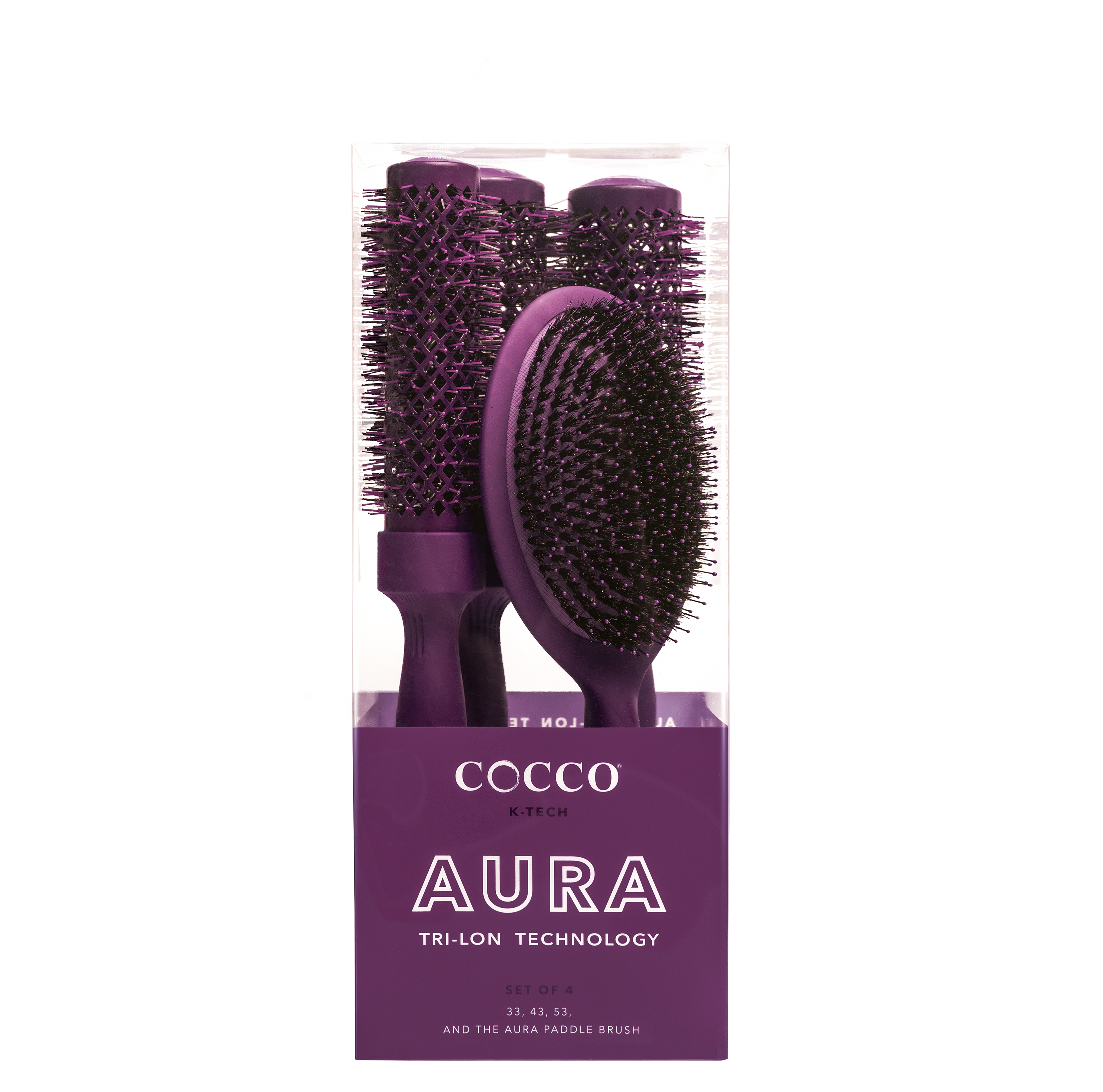COCCO® Aura Brush Set (Purple) Cocco Hair Professional