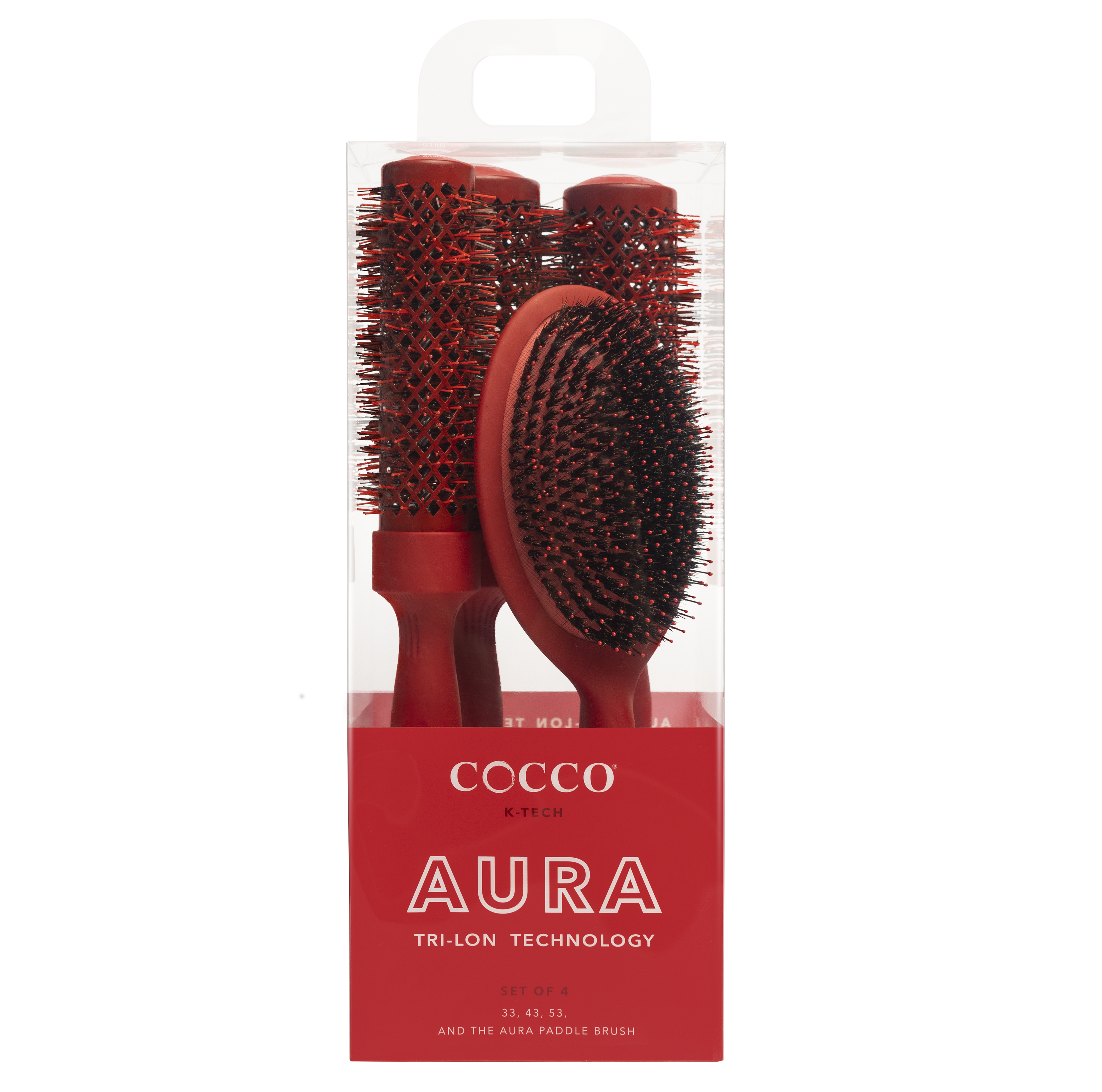 COCCO® Aura Brush Set (Red) Cocco Hair Professional