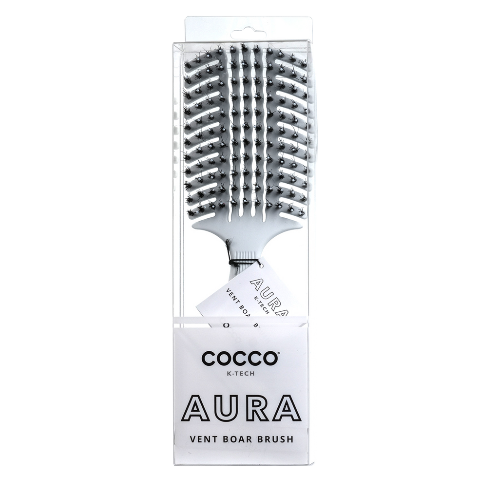 COCCO® Aura Vent Boar Brush (White)