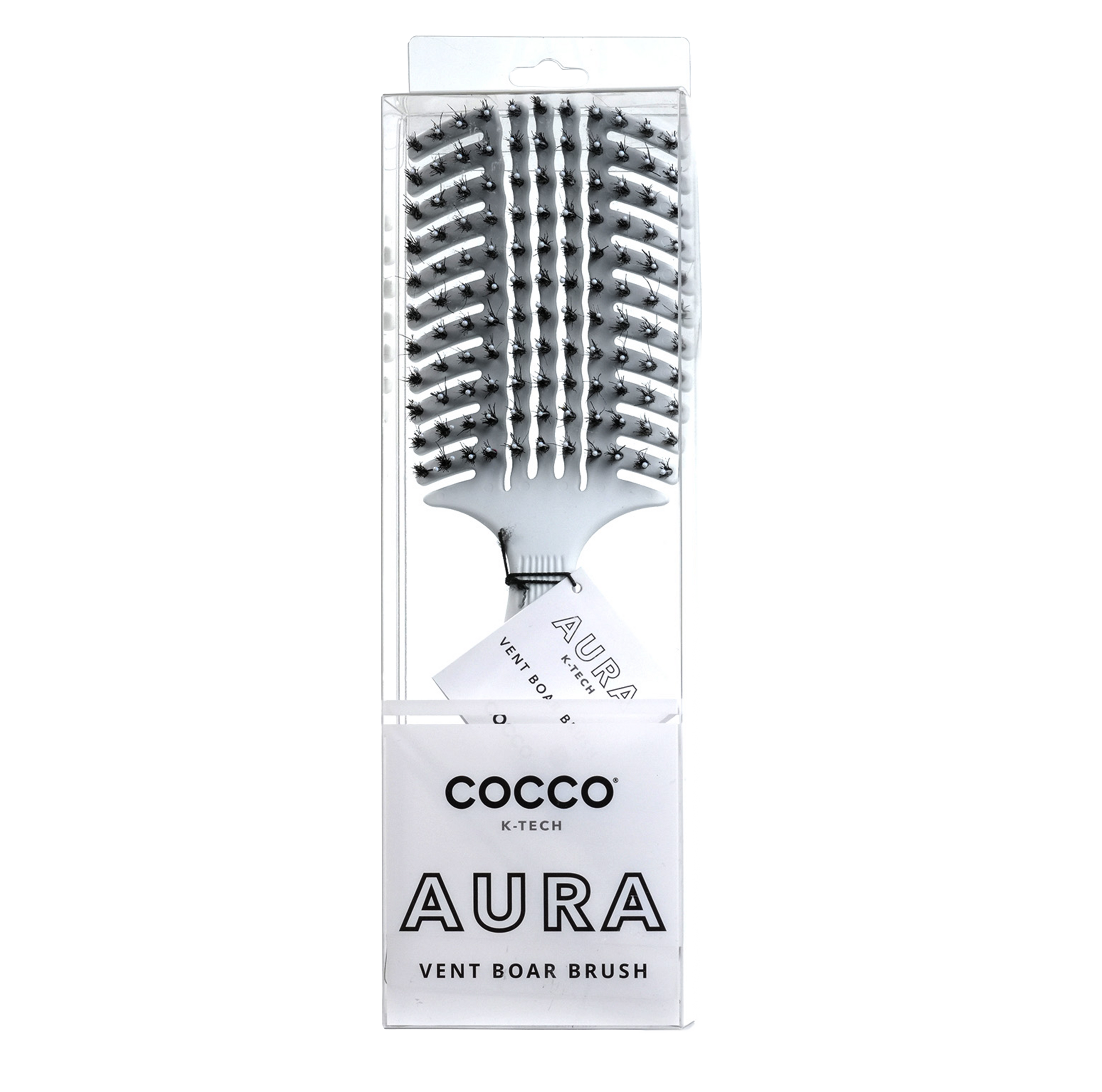 COCCO® Aura Vent Boar Brush (White)