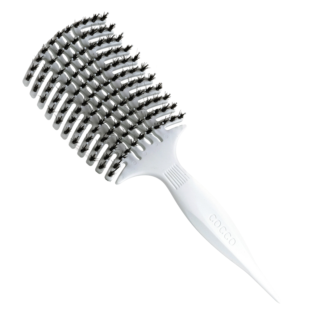 COCCO® Aura Vent Boar Brush (White)