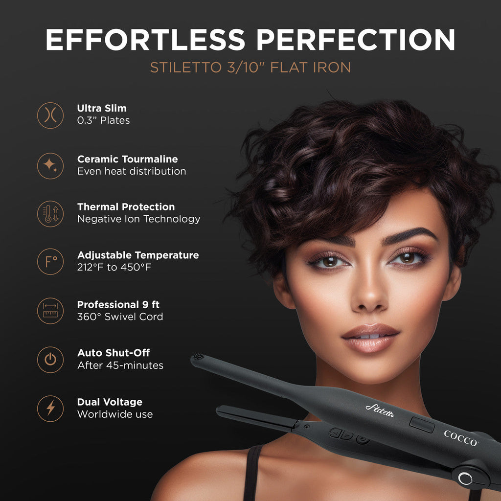 COCCO® Stiletto 3/10" Flat Iron