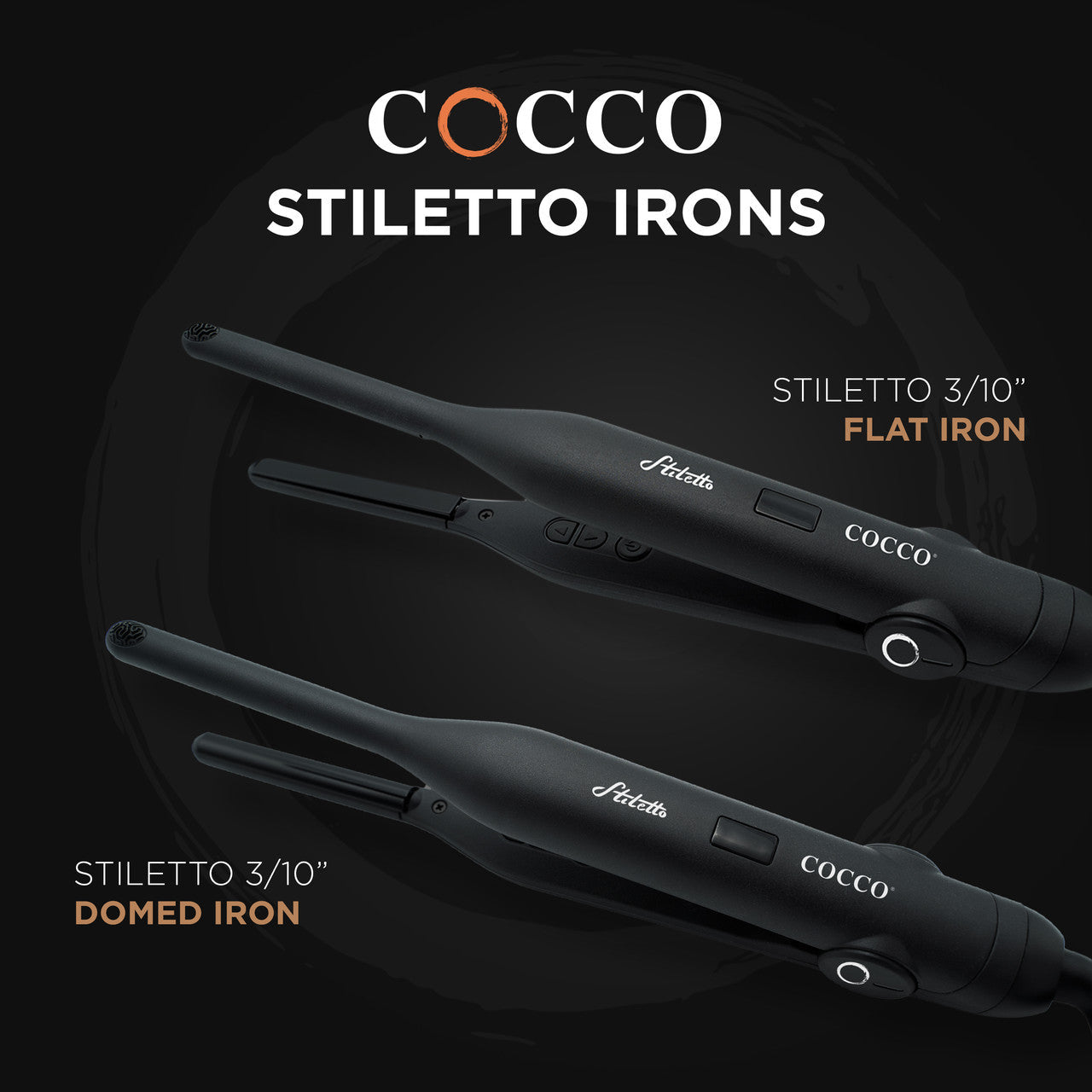 COCCO® Stiletto 3/10" Flat Iron Cocco Hair Professional
