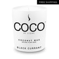 Black Currant Natural Coconut Apricot Wax Candle Stone Candles