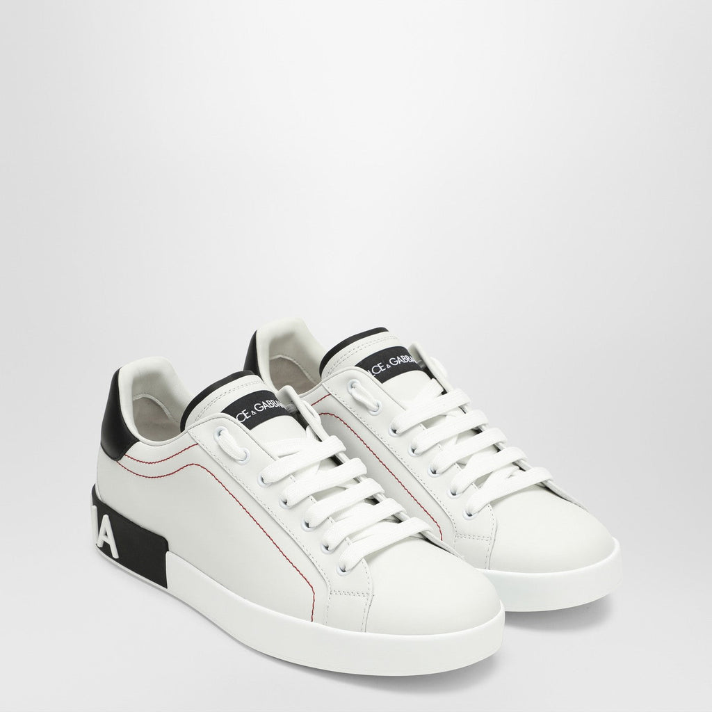 Dolce&Gabbana Portofino White/Black Leather Trainer