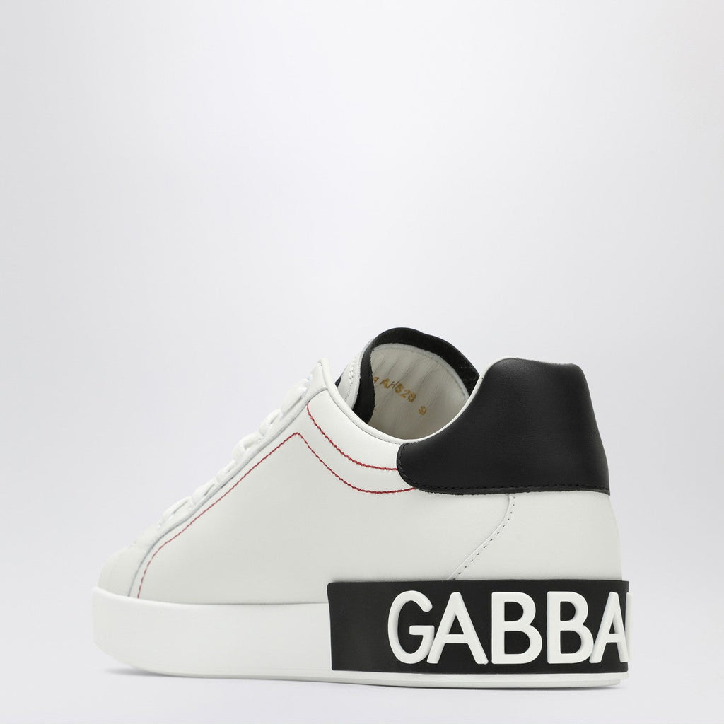 Dolce&Gabbana Portofino White/Black Leather Trainer