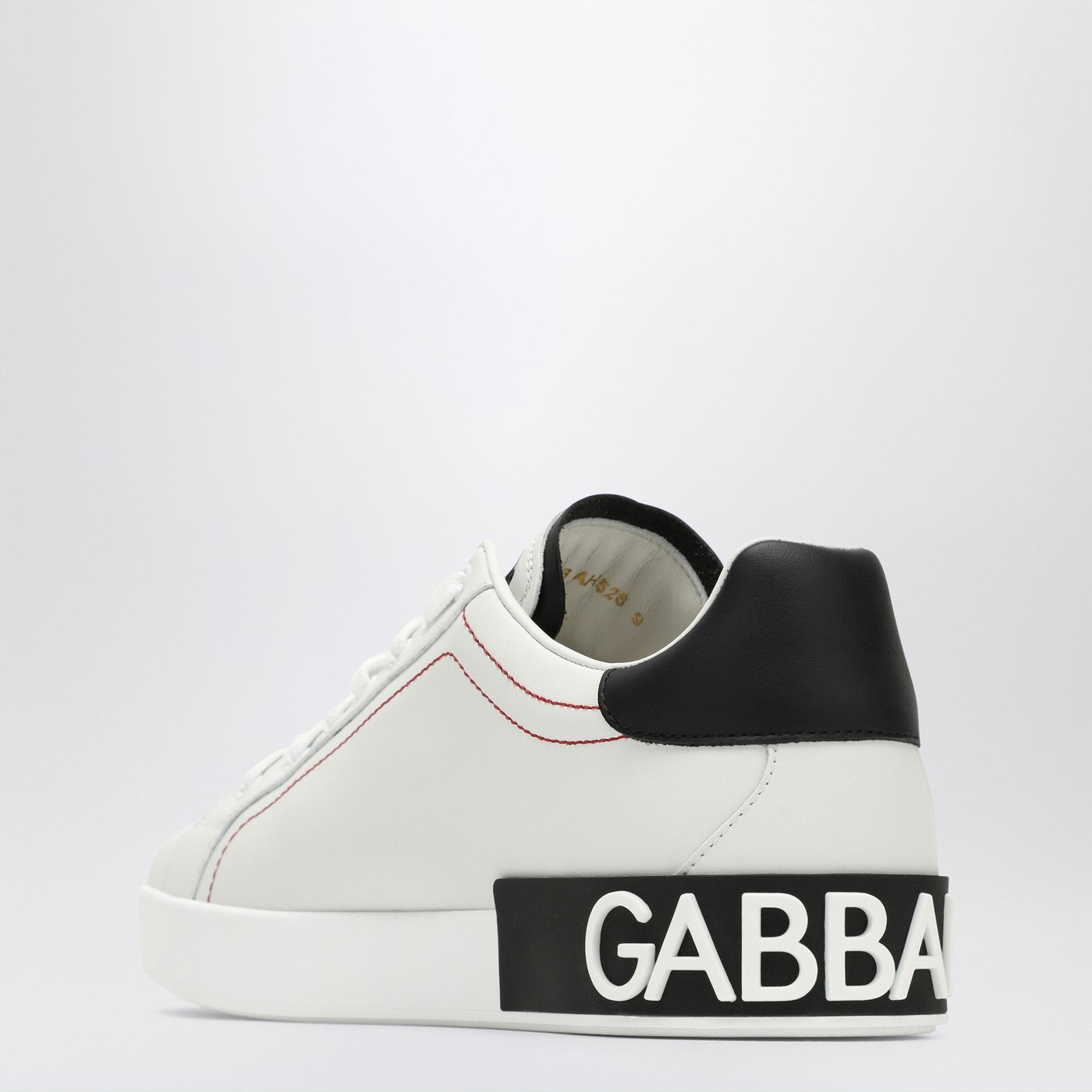 Dolce&Gabbana Portofino White/Black Leather Trainer