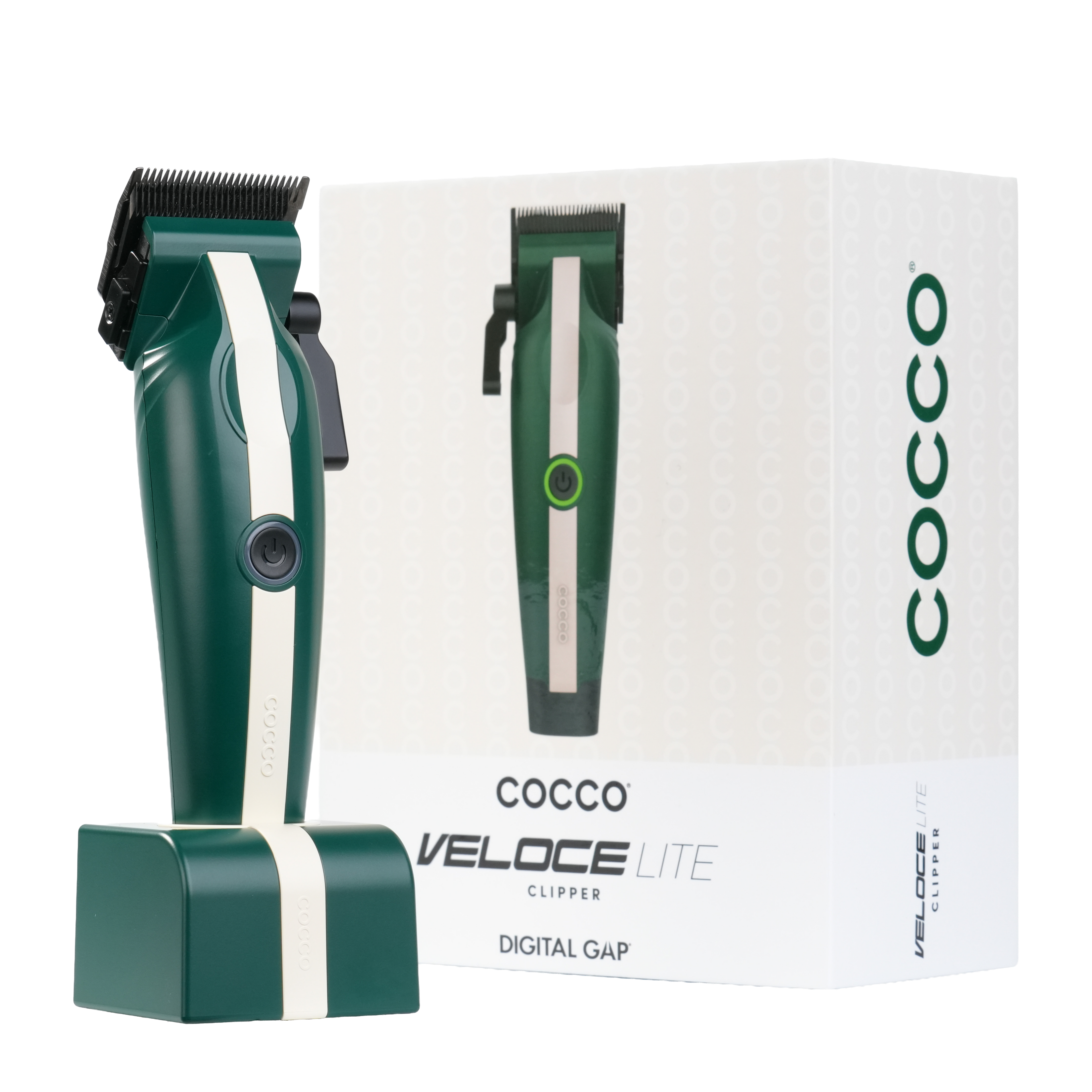 COCCO® Veloce Lite Clipper (Green/White Stripe) Cocco Hair Professional