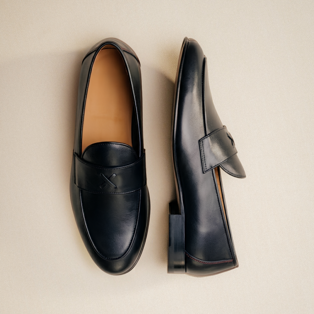 Men's Black Leather Centesimo Del Toro Shoes