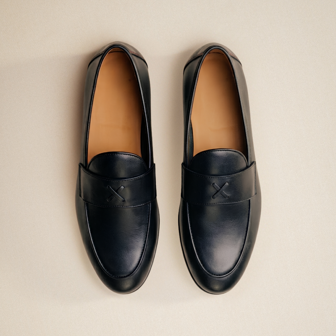 Men's Black Leather Centesimo Del Toro Shoes