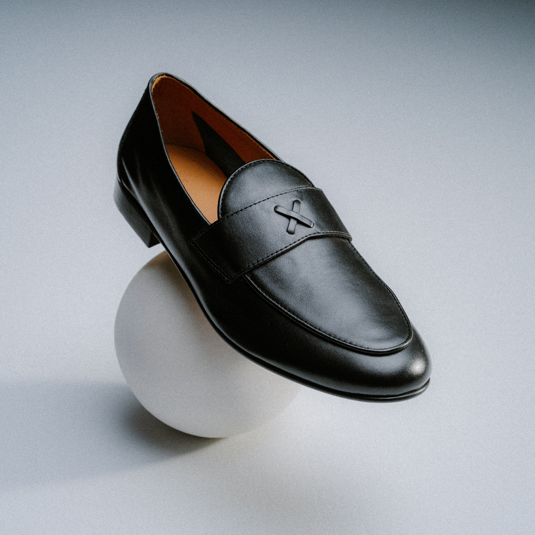 Men's Black Leather Centesimo Del Toro Shoes