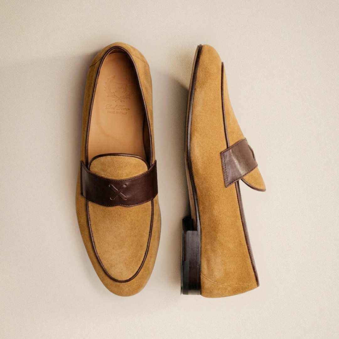 Men's Tan Suede Centesimo Del Toro Shoes