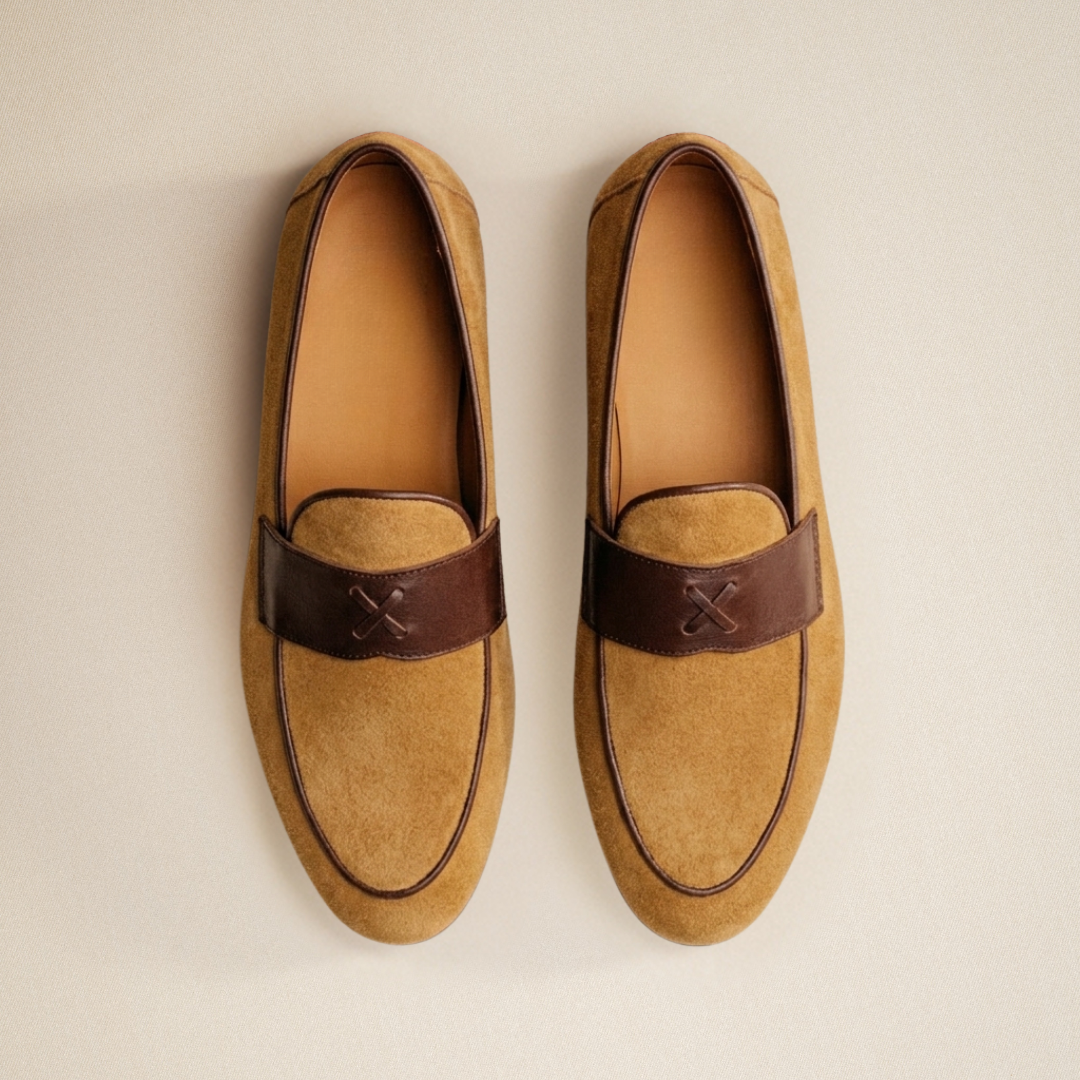 Men's Tan Suede Centesimo Del Toro Shoes