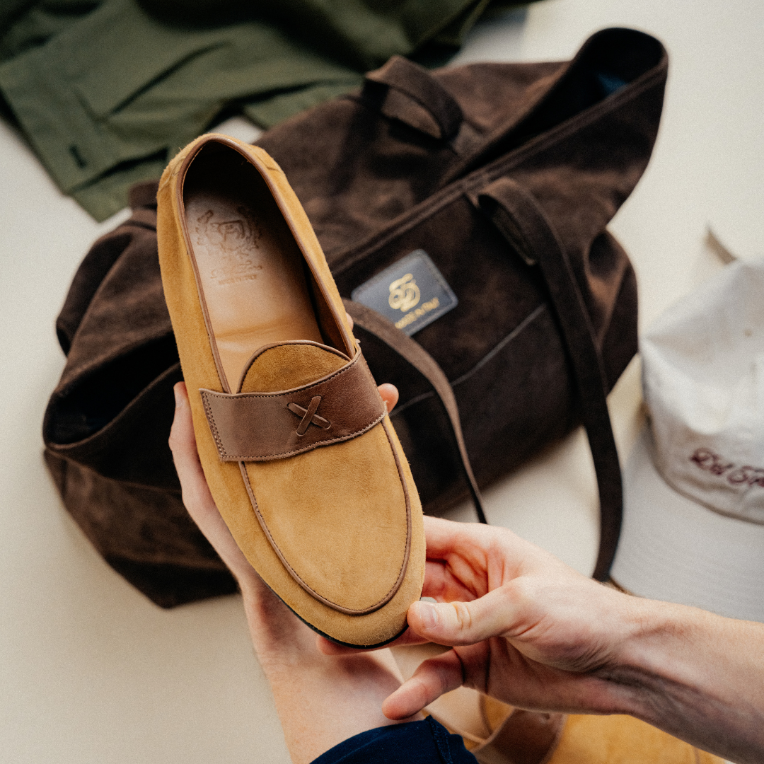 Men's Tan Suede Centesimo Del Toro Shoes