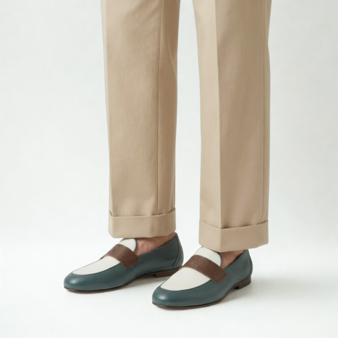 Men's Tri-Tone Leather Centesimo Del Toro Shoes