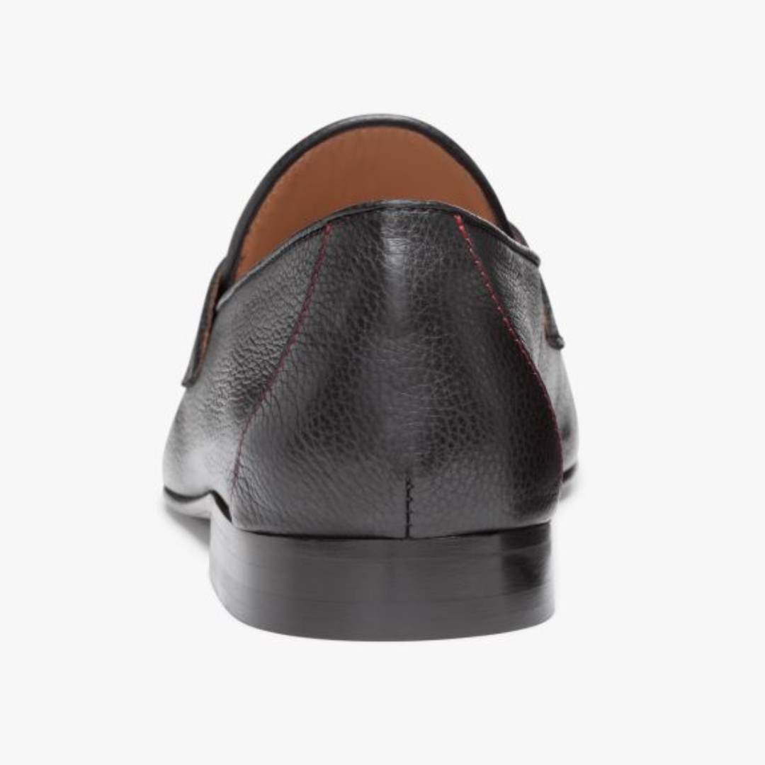 Men's Black Pebbled Leather Centesimo Del Toro Shoes