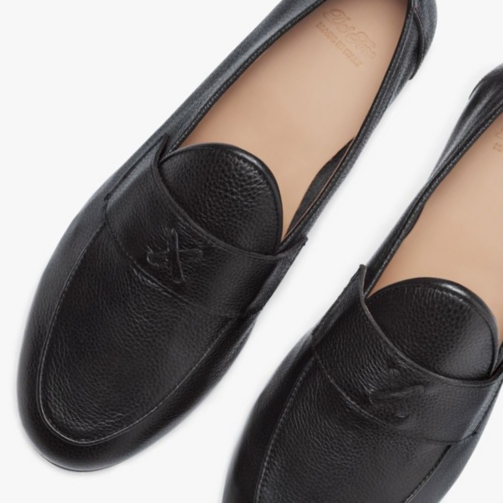 Men's Black Pebbled Leather Centesimo Del Toro Shoes