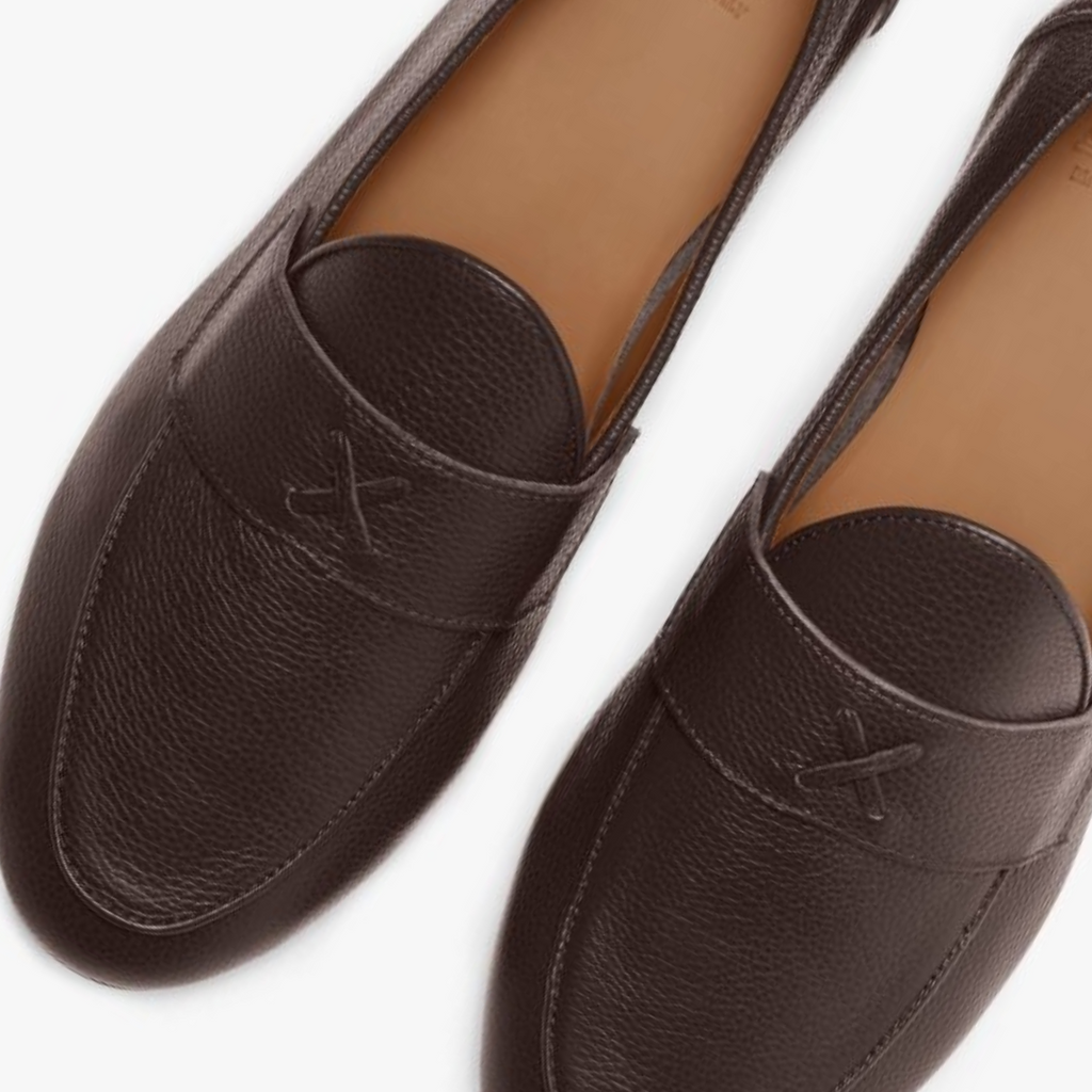 Men's Brown Pebbled Leather Centesimo Del Toro Shoes