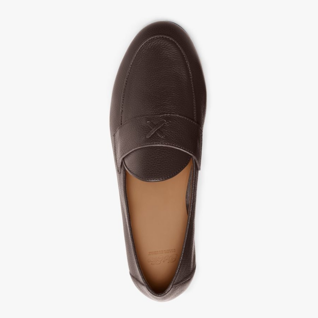 Men's Brown Pebbled Leather Centesimo Del Toro Shoes