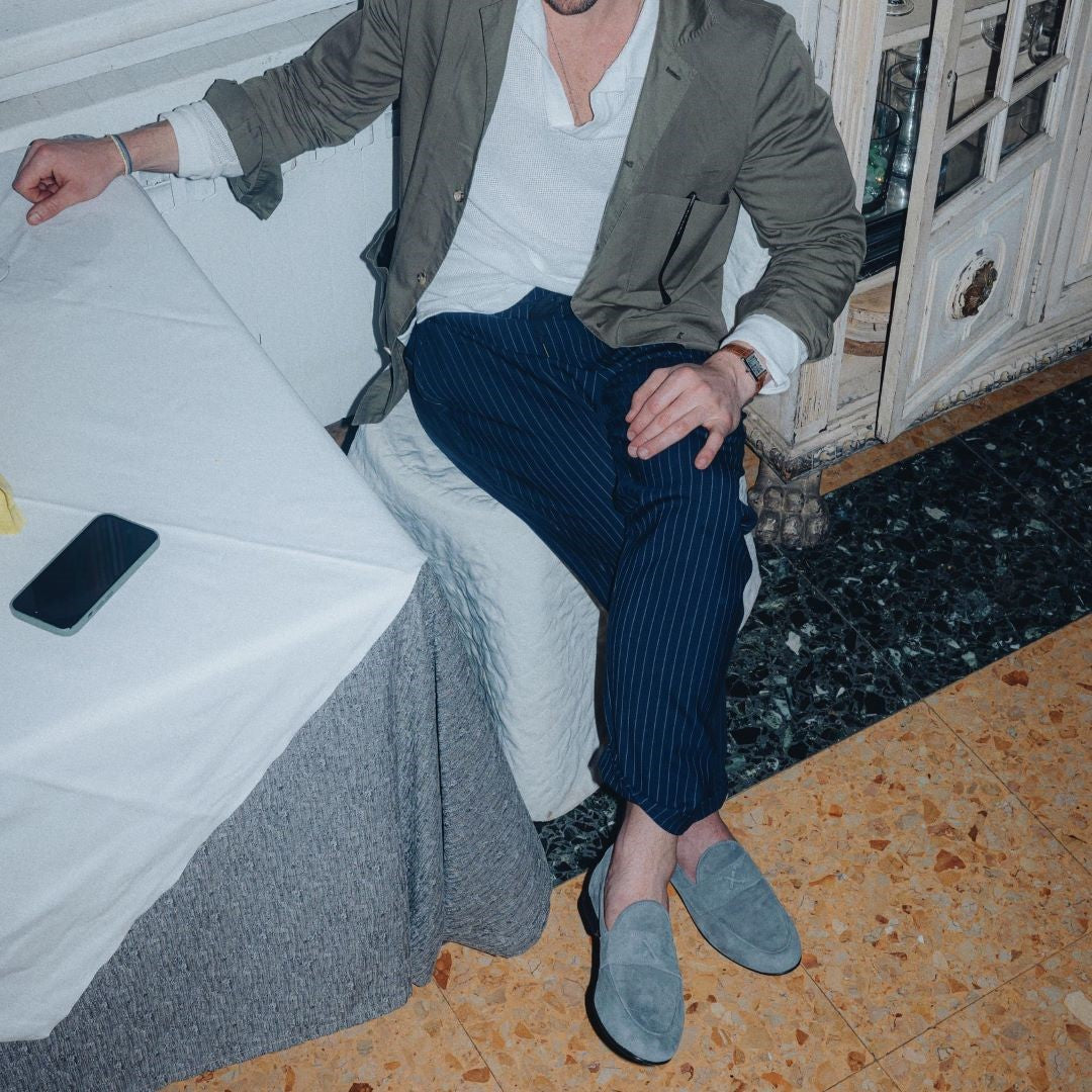 Men's Grigio Suede Centesimo Del Toro Shoes