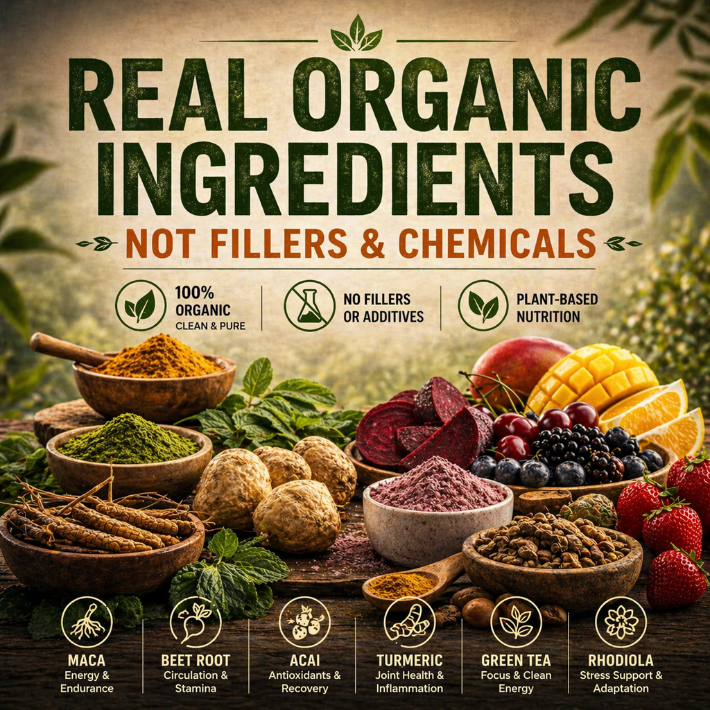 Pre Workout - Passionfruit Organic Muscle Fitness Supplements