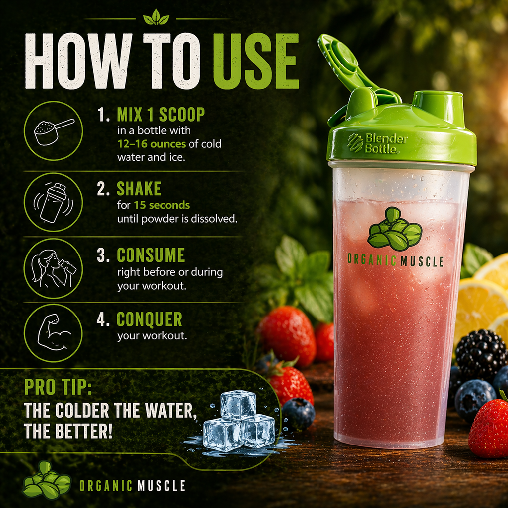 Pre Workout - Passionfruit Organic Muscle Fitness Supplements