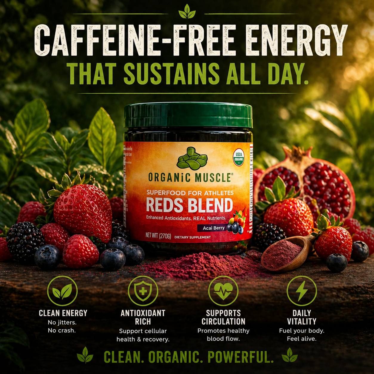 Reds Blend Organic Muscle Fitness Supplements
