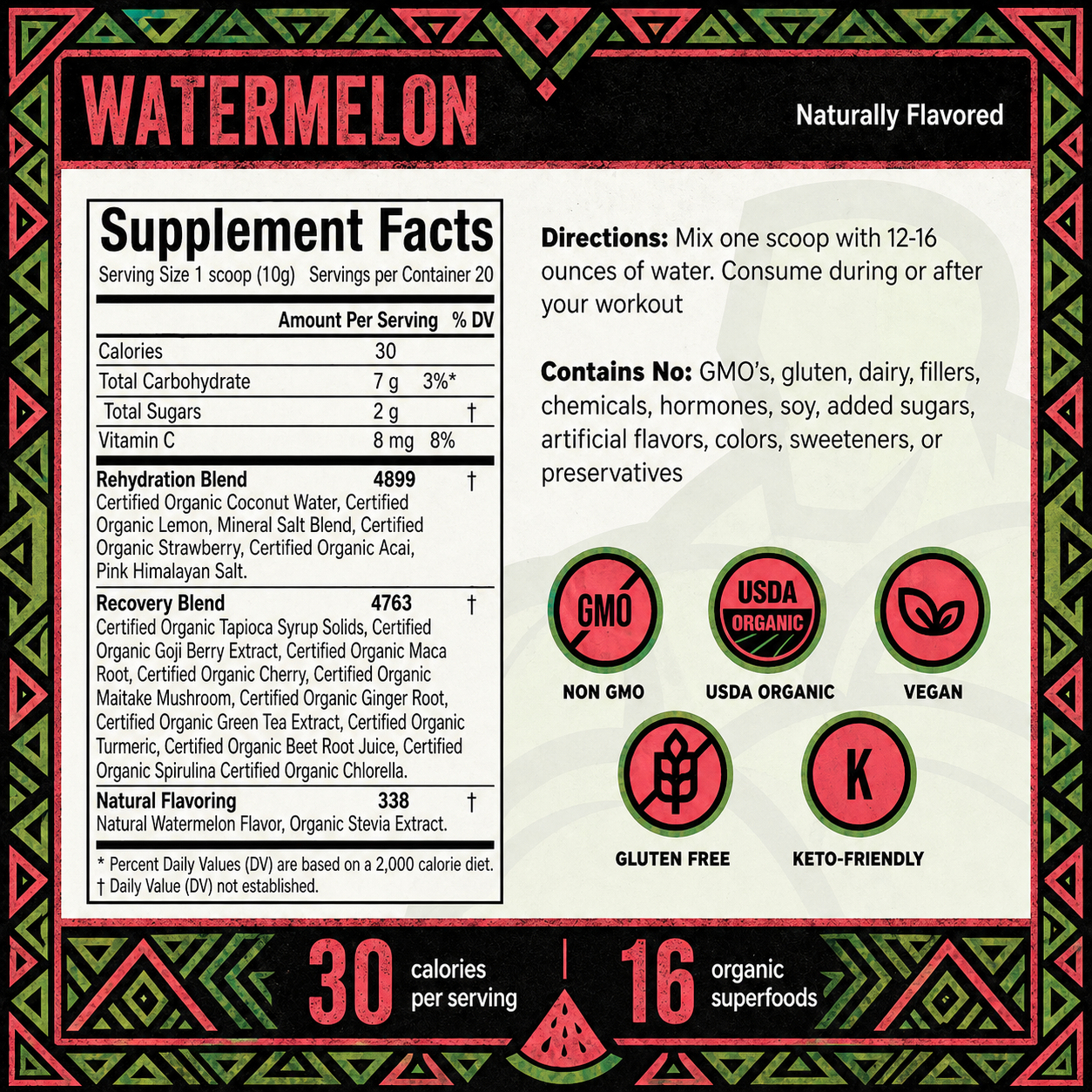 Hydrator Organic Muscle Fitness Supplements