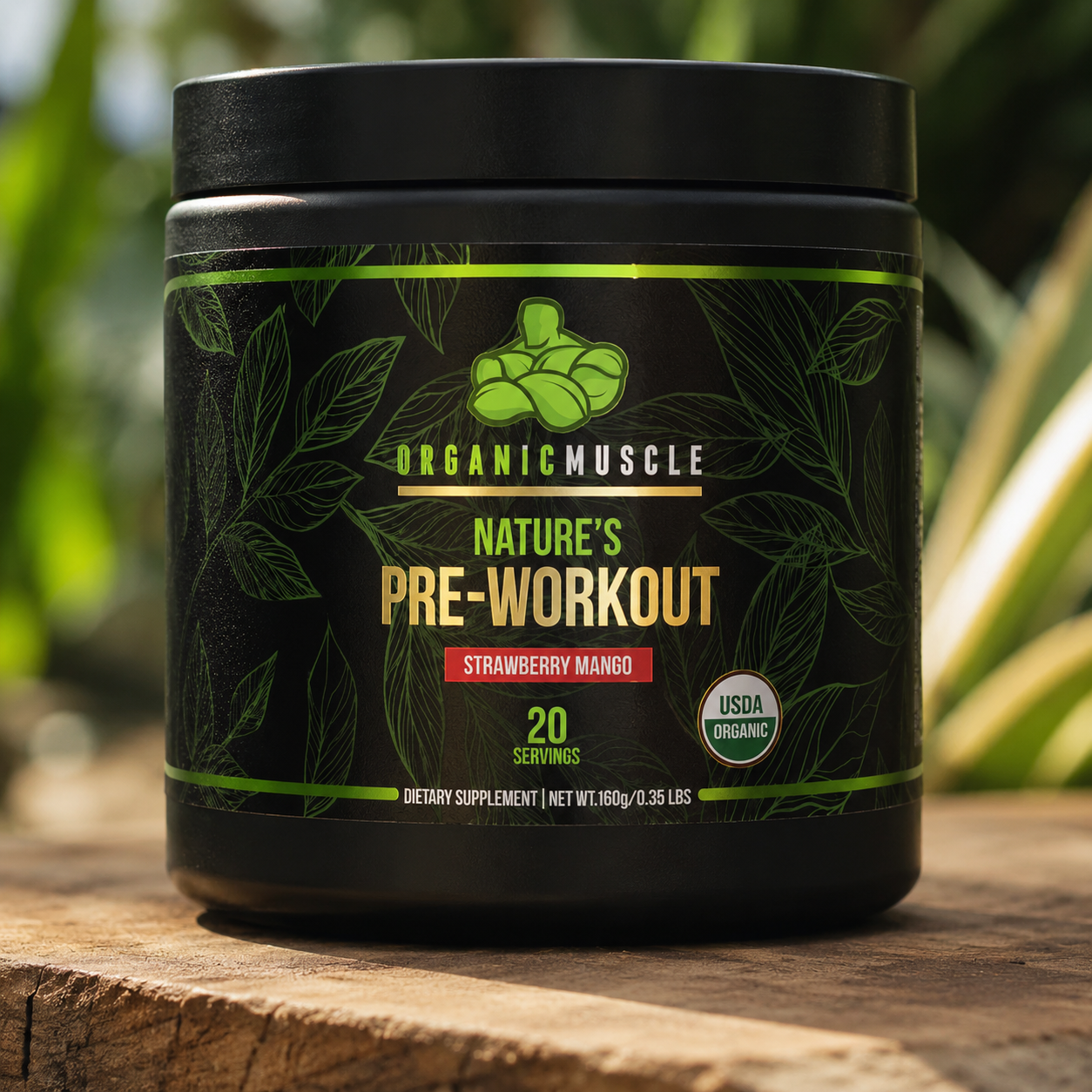 Pre-Workout - Strawberry Mango Organic Muscle Fitness Supplements