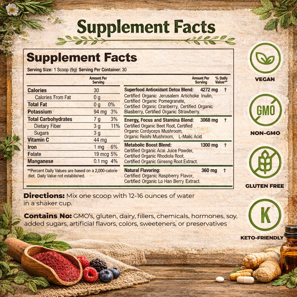 Reds Blend Organic Muscle Fitness Supplements