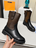 Monogram Combat Boots - Chunky Sole Streetwear Boot