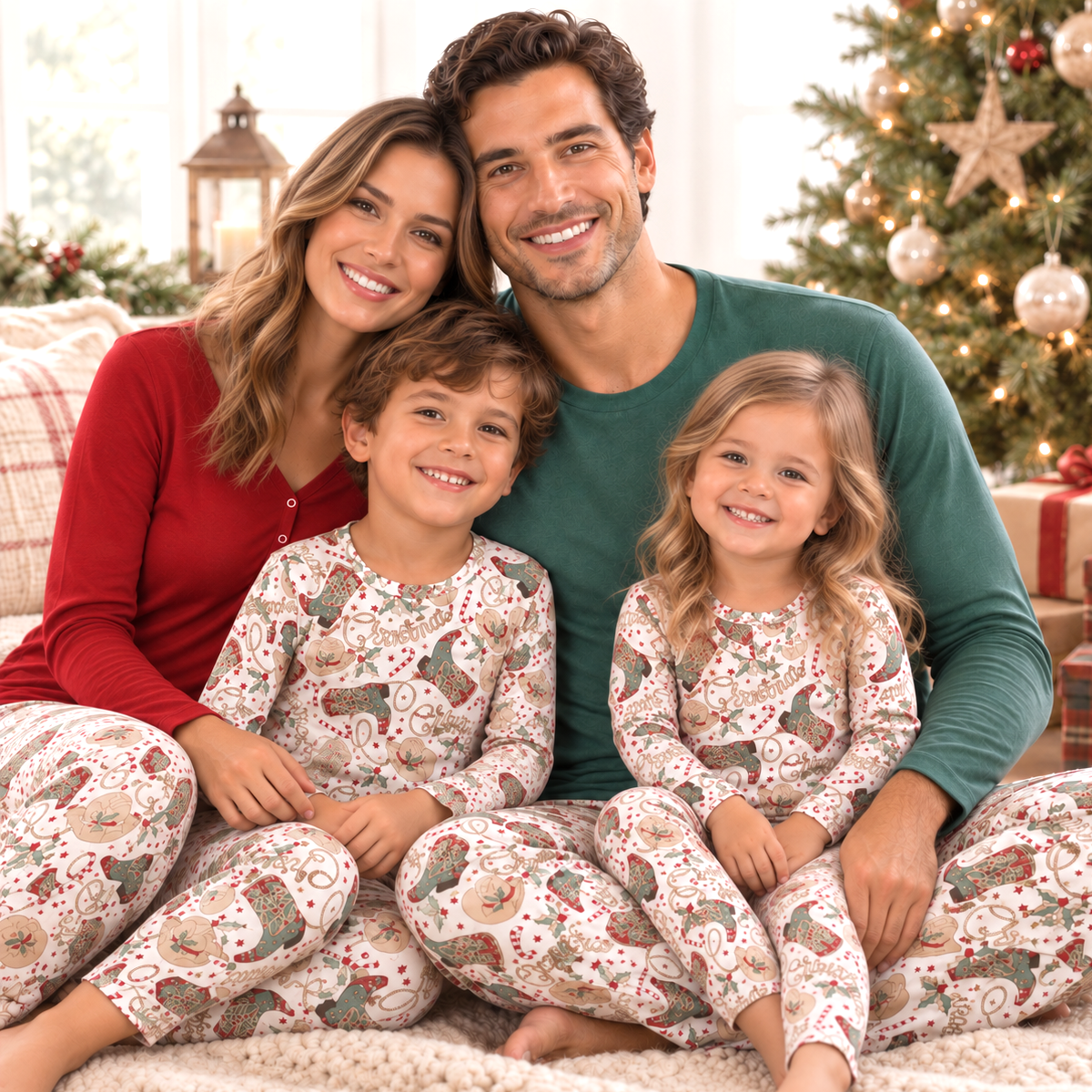Western Christmas Family Matching Bamboo Pajamas - Cowboy Tesa Babe