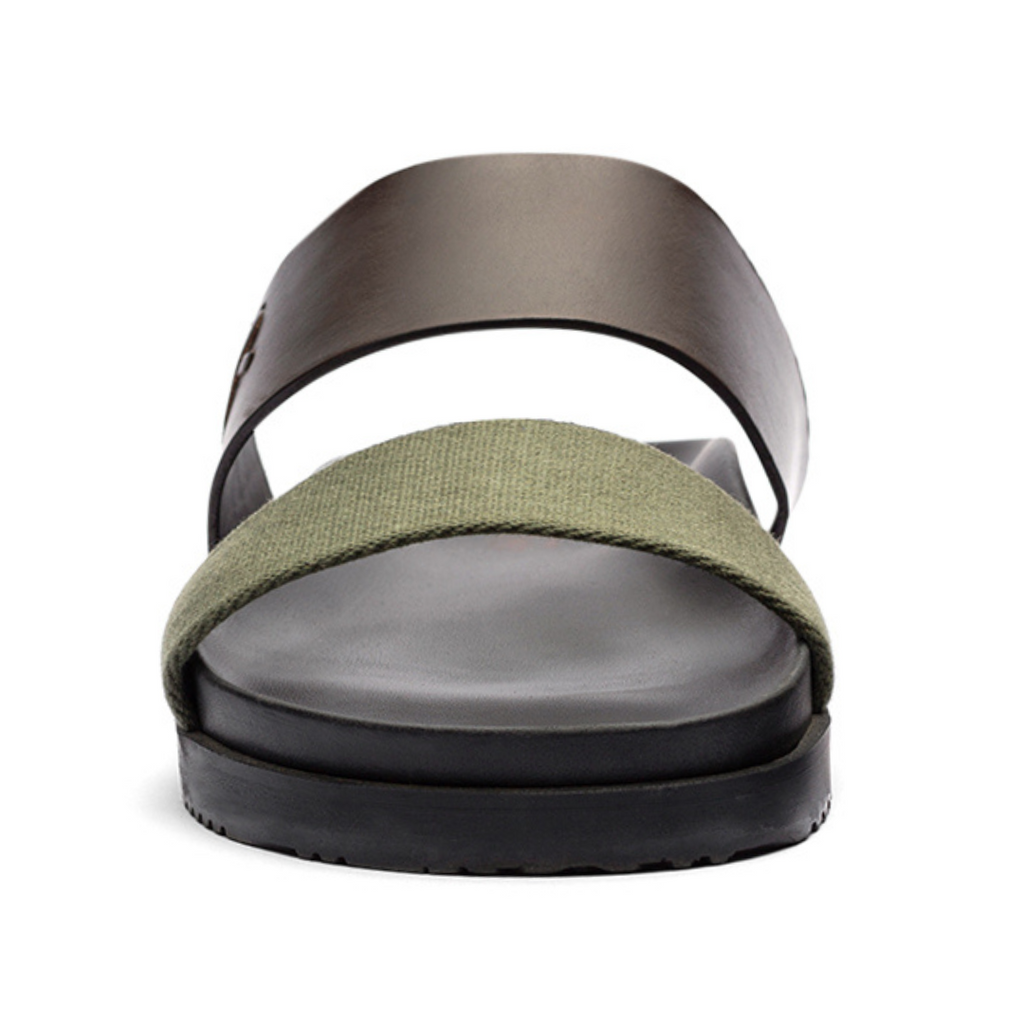 Men's Brown & Green Cinturini Sandal Del Toro Shoes