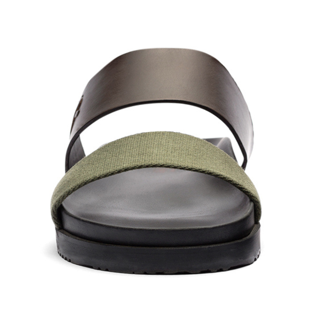 Men's Brown & Green Cinturini Sandal Del Toro Shoes