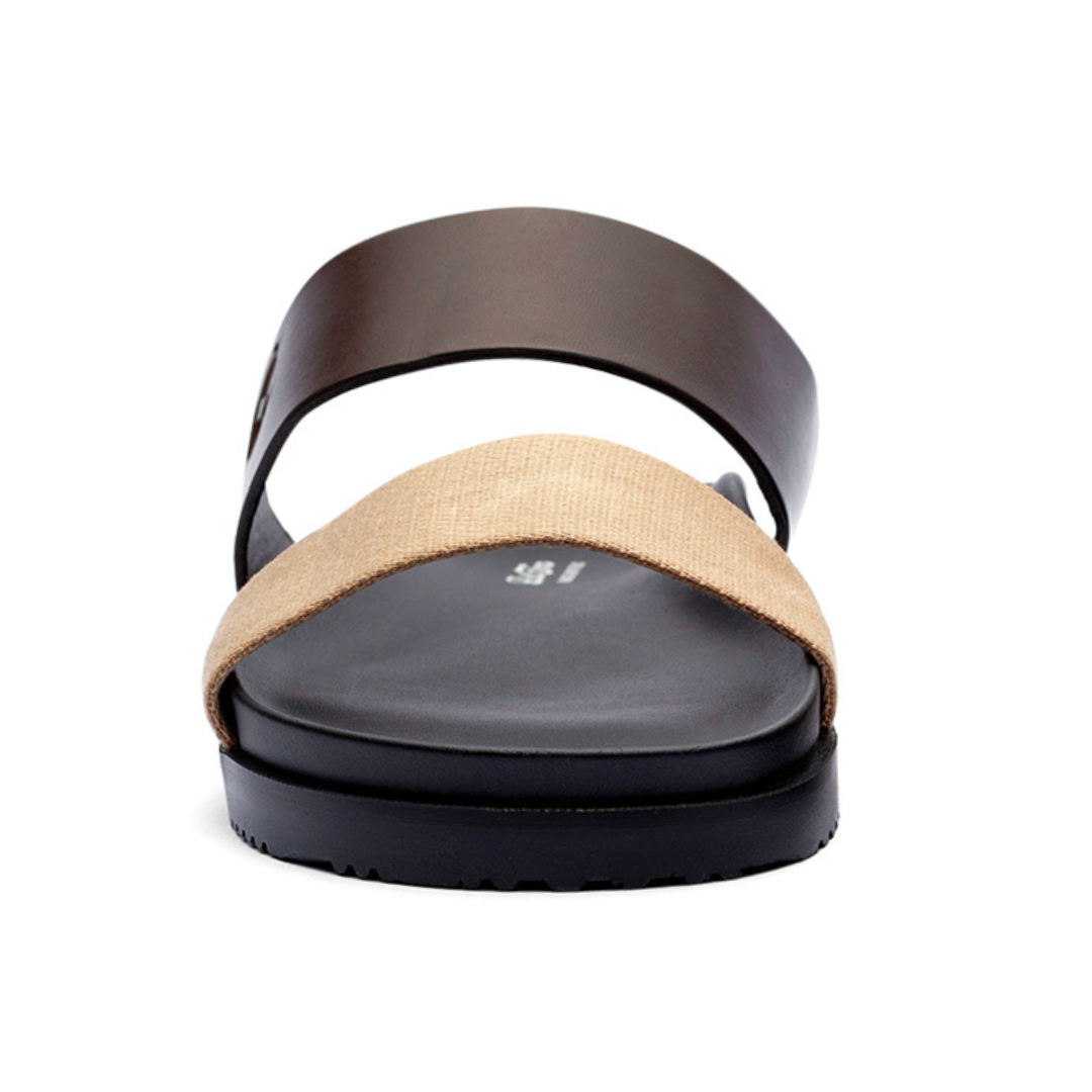 Men's Brown & Tan Cinturini Sandal Del Toro Shoes
