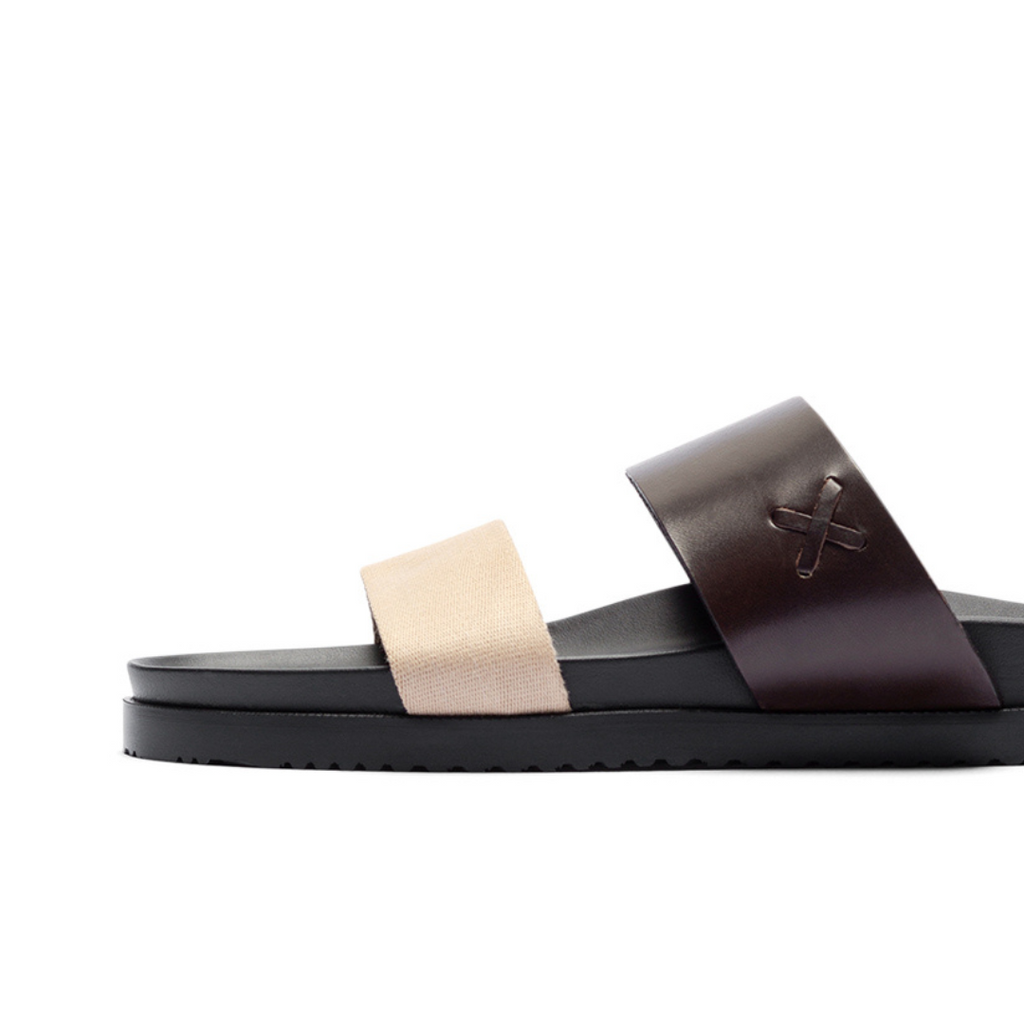 Men's Brown & Tan Cinturini Sandal Del Toro Shoes