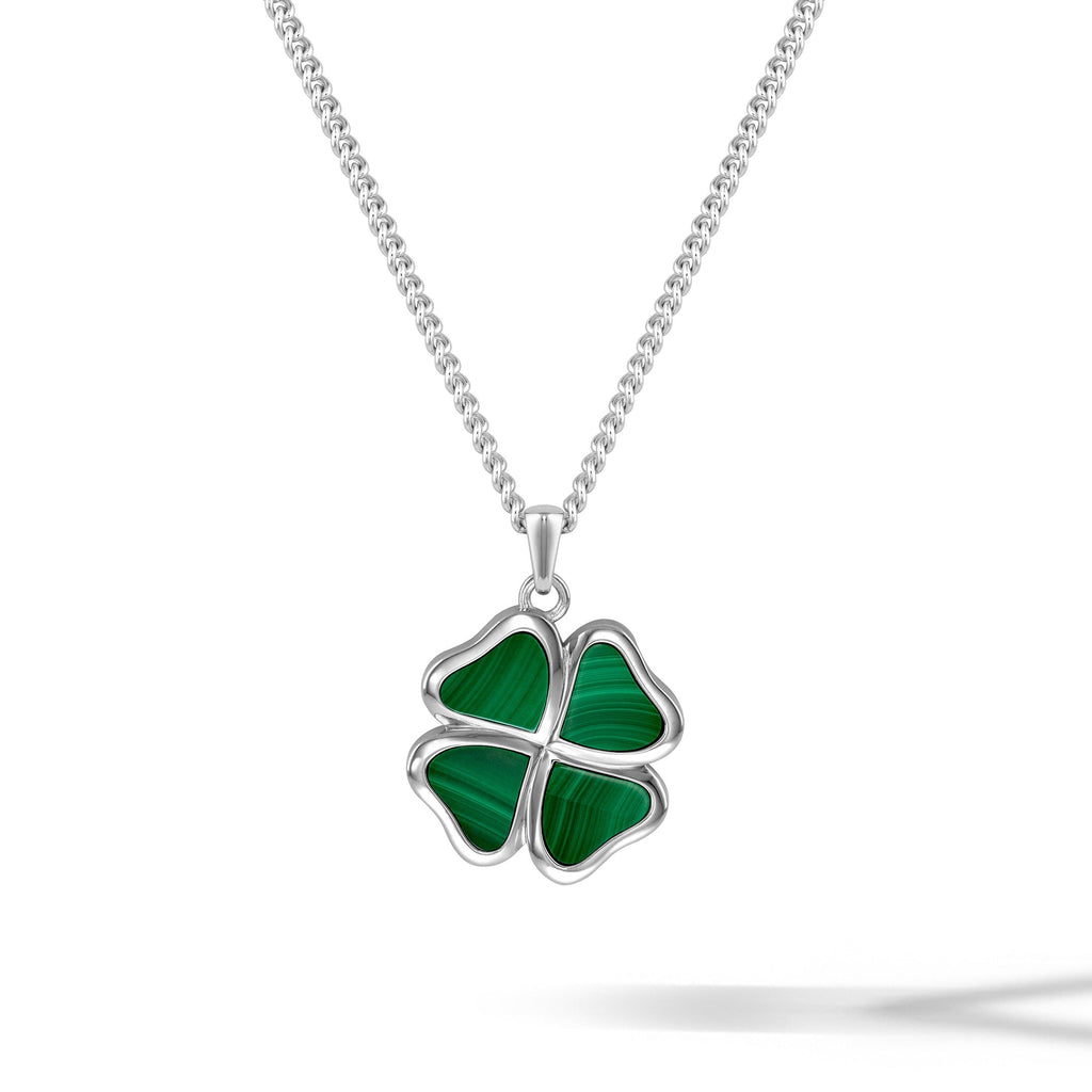 Clover Pendant - Malachite