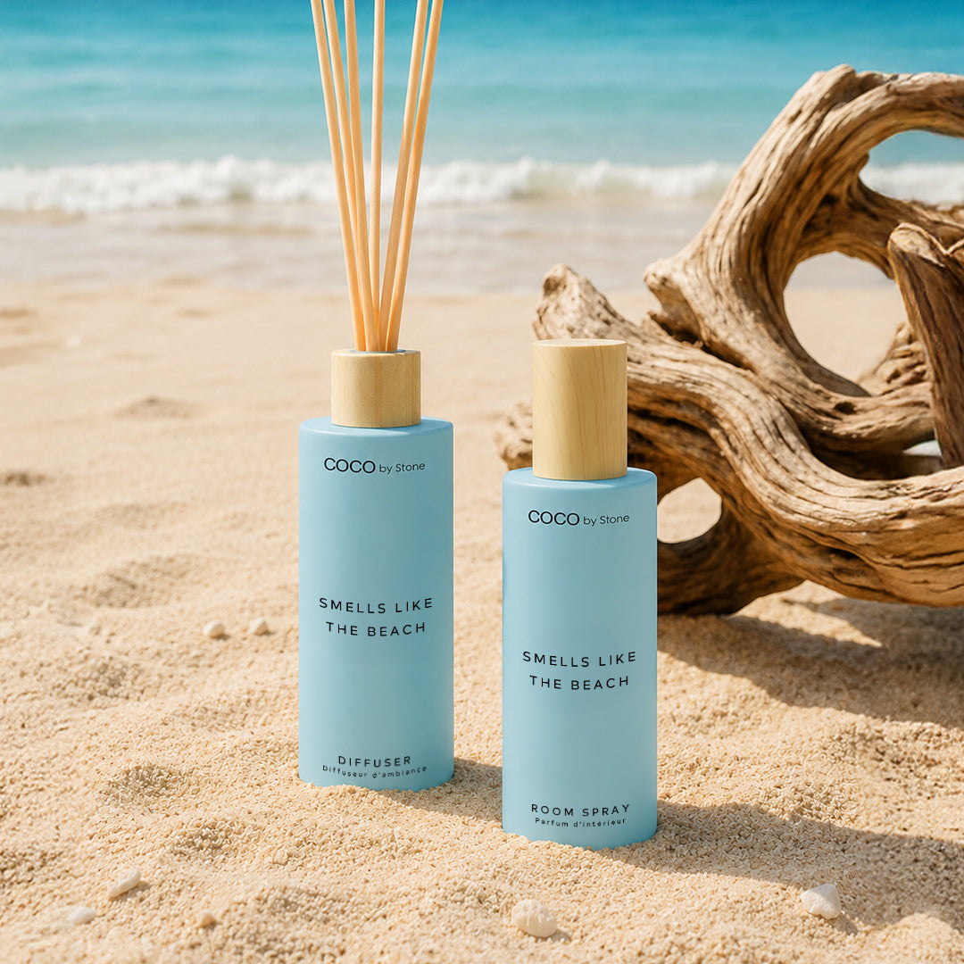 5oz Smells Like The Beach Reed Diffuser Stone Candles