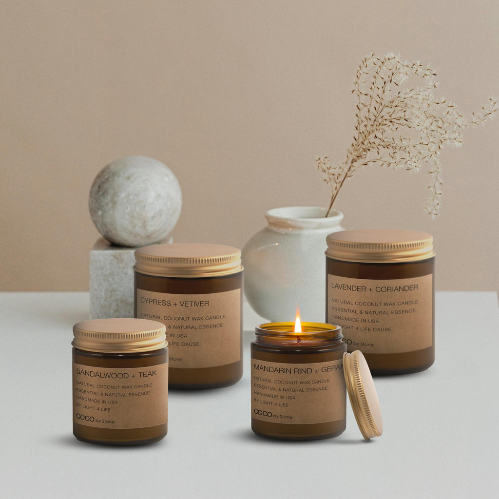 7.2oz Cypress + Vetiver Natural Coconut Apricot Wax Candle
