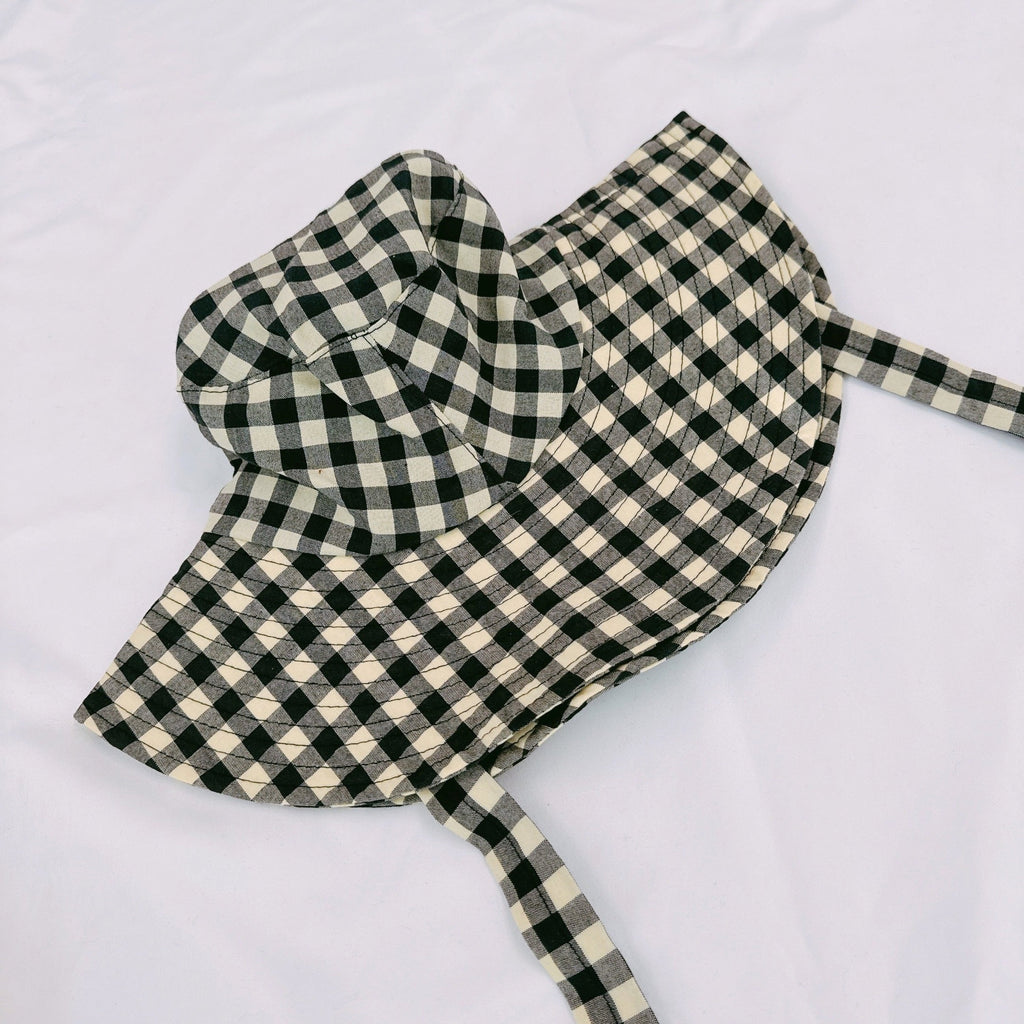 Color Palette Gingham Beach Hat