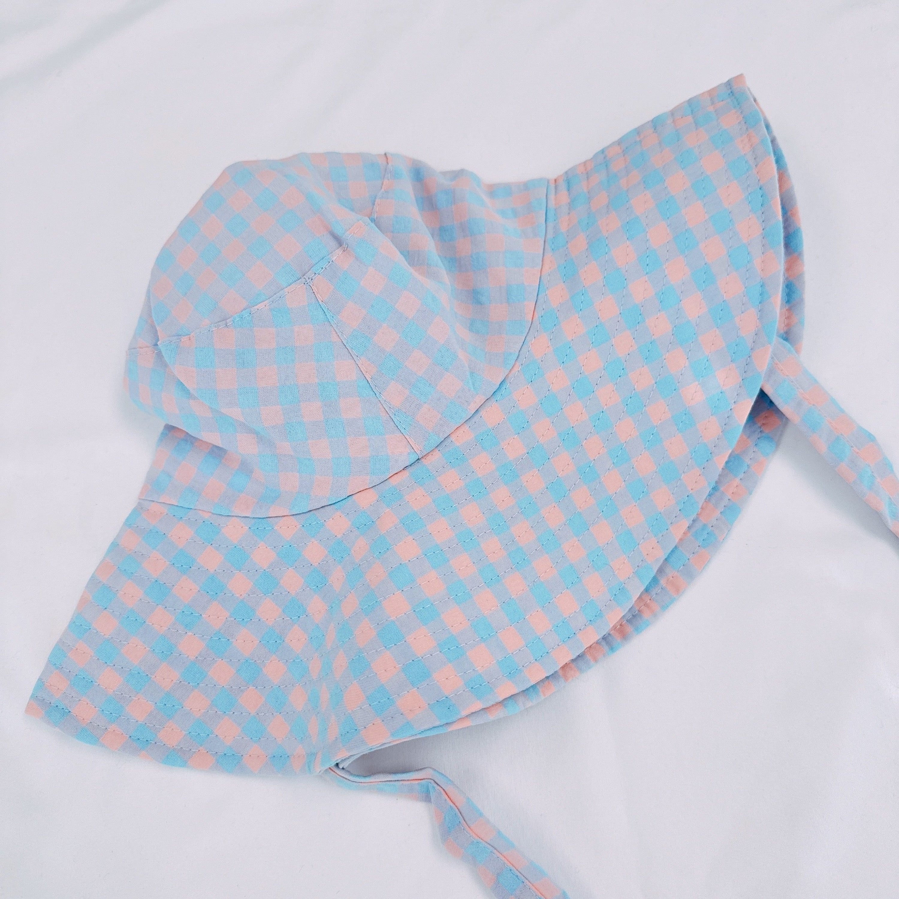 Color Palette Gingham Beach Hat Ellisonyoung.com