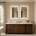 Compact Center Glow LED Bathroom Mirror HAUSVITA