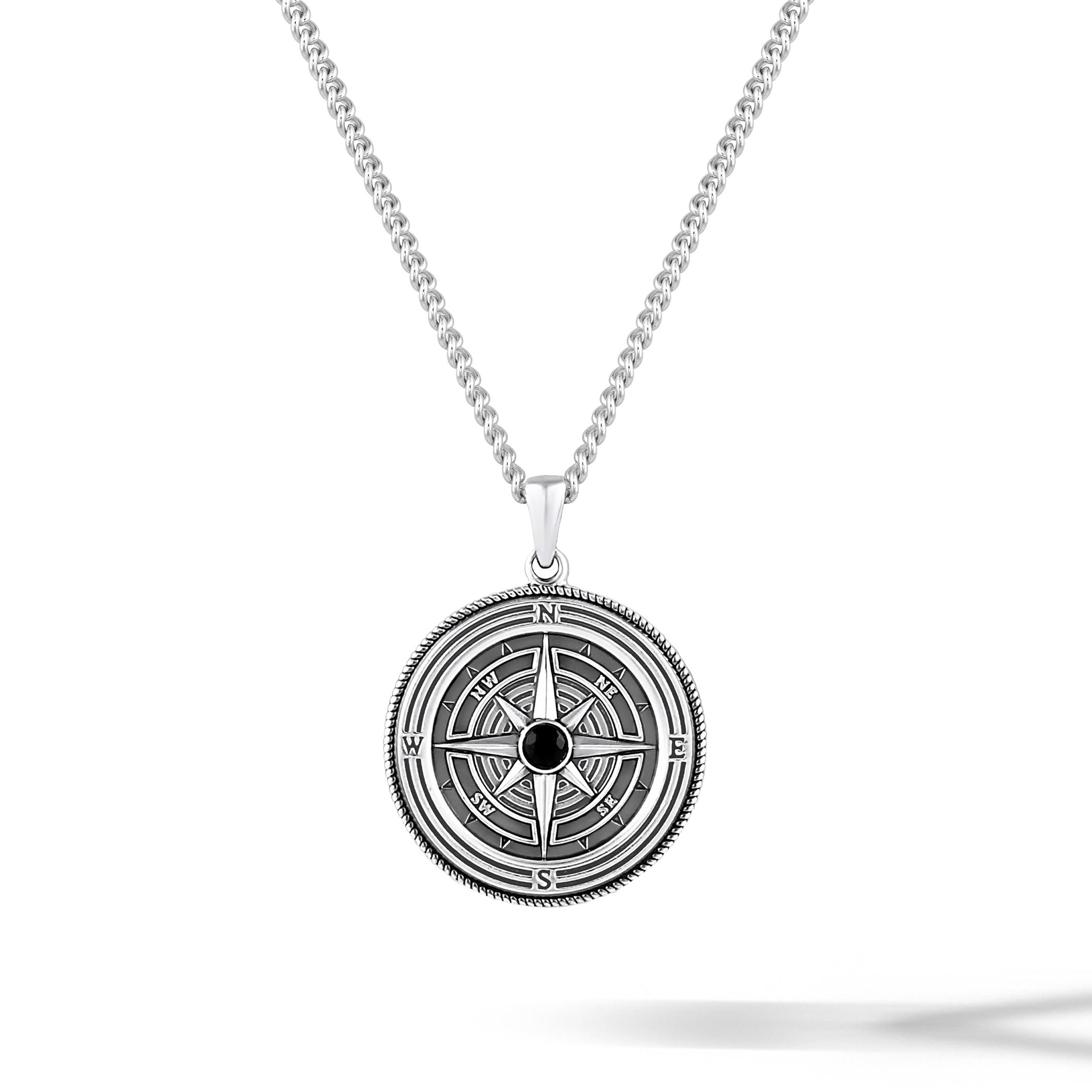 Compass Pendant - Sterling Silver