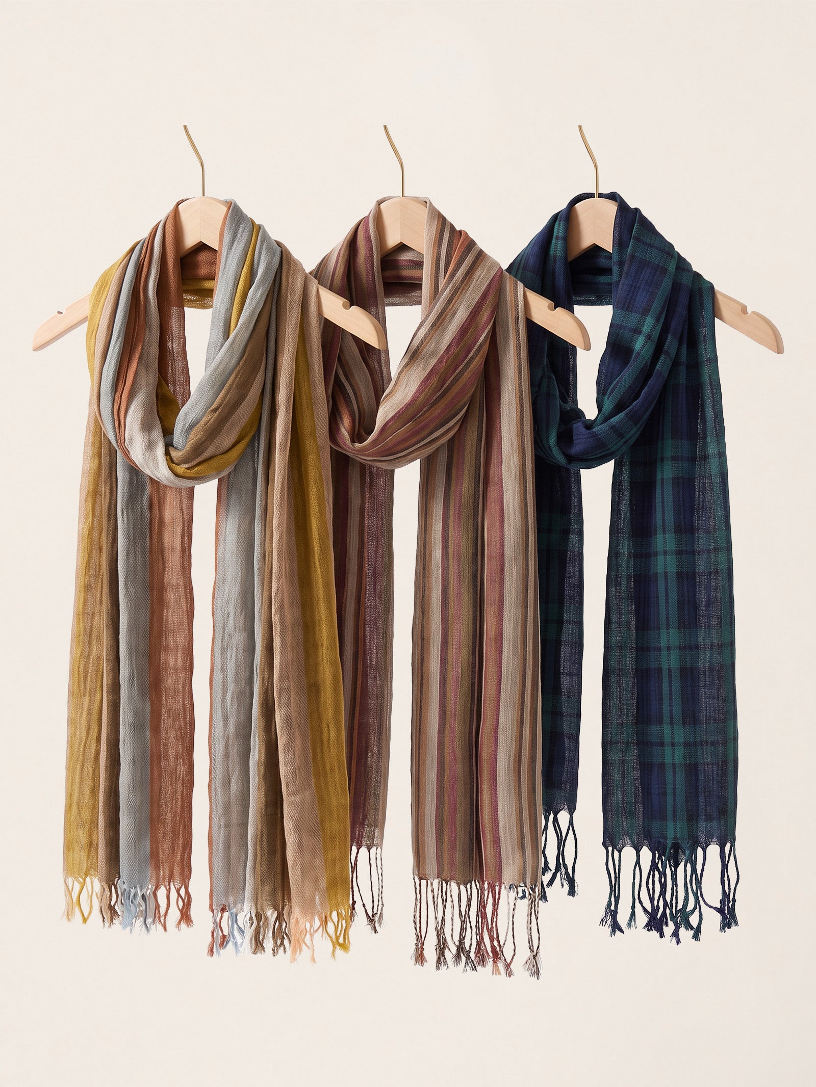 Cotton Linen Lightweight Soft Scarf LINTICO