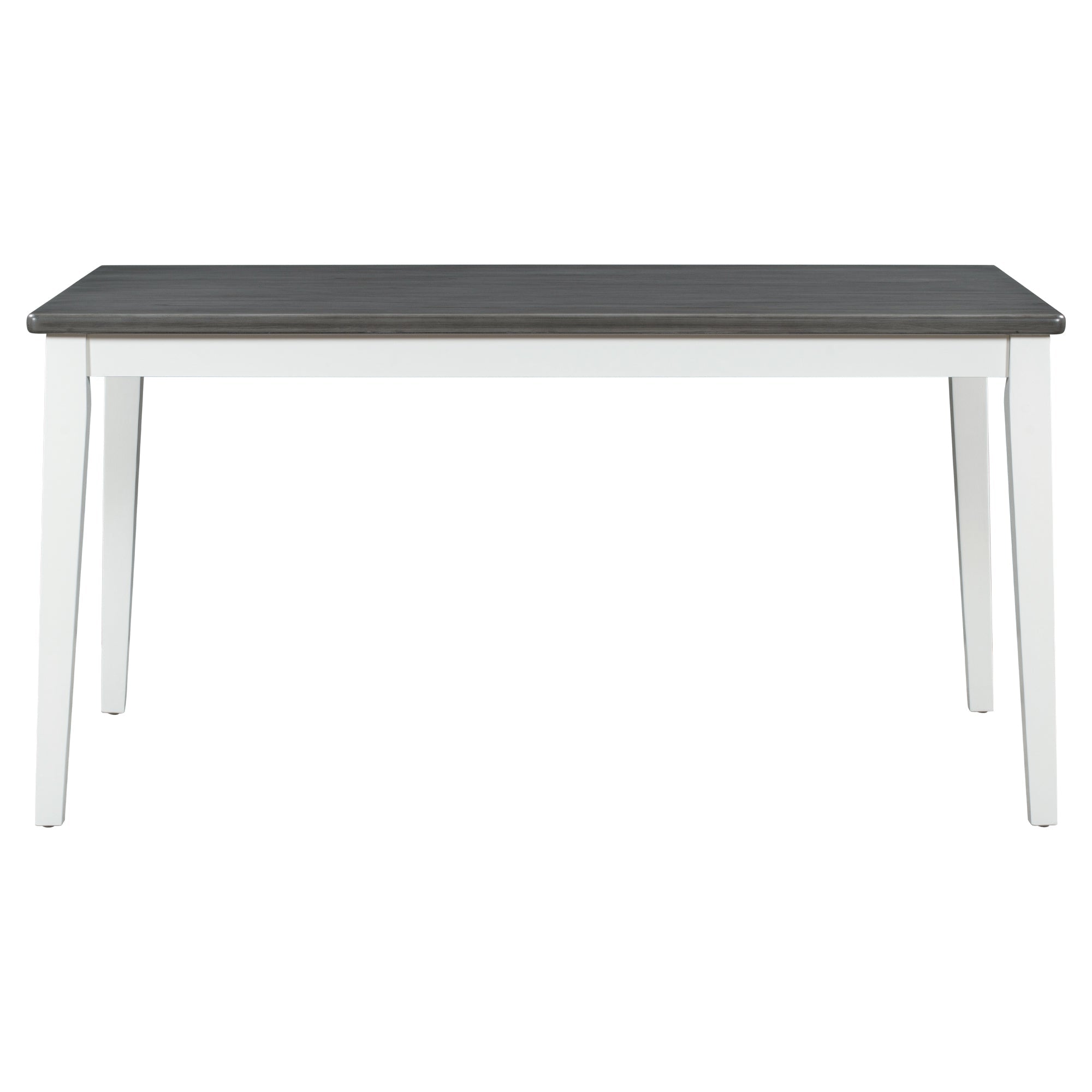 TREXM Classic and Traditional Style 6 - Piece Dining Set, Includes Dining Table  4 Upholstered Chairs & Bench (White+Gray)