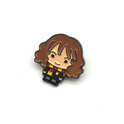Harri Potter Wizard student Enamel Pin Brooches Cartoon Creative Metal Brooch Pins Denim Hat Badge Collar Jewelry V.I.P Digital Presence