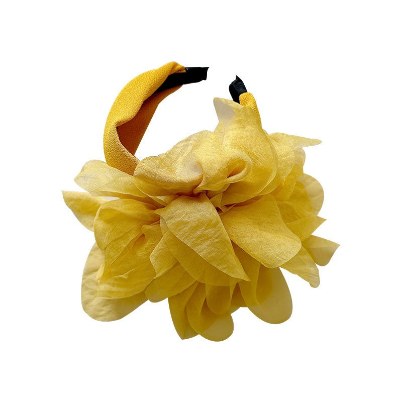 Fashion fabric oversized colorful flower fashion headband