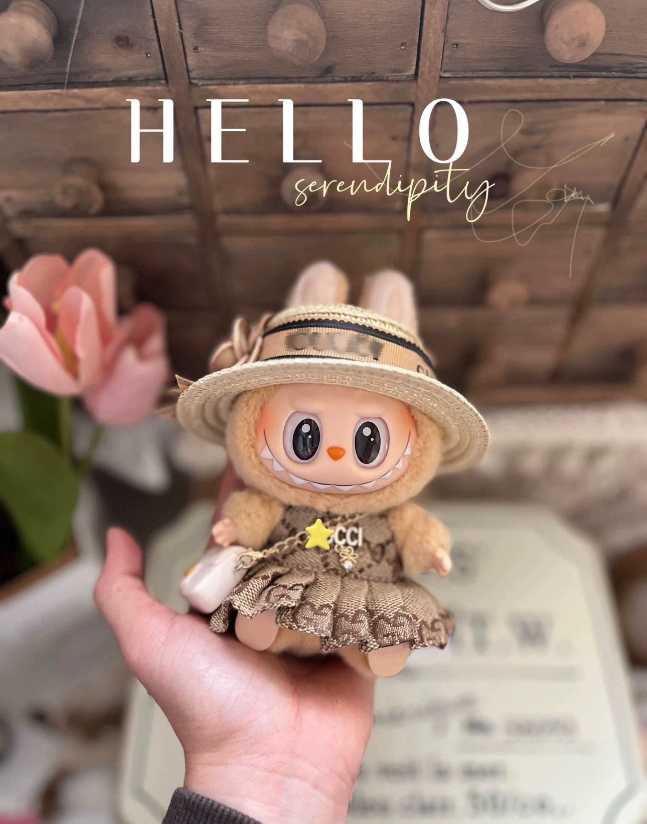 Clothing Accessories Compatible with Labubu Dolls Mario Mushroom Princess Cute V.I.P Digital Presence