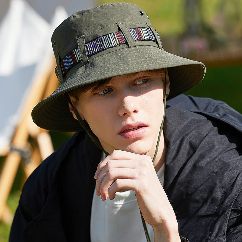 Western cowboy hat women's summer large brim Japanese fisherman hat sun protection sunshade outdoor seaside travel mountaineering hat men V.I.P Digital Presence